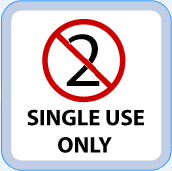 Single-patient-use: Udstyr, der ifølge fabrikanten må anvendes én eller flere gange hos samme patient.