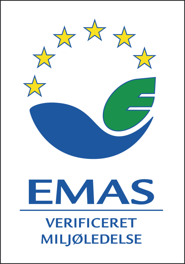 Certifikat for EMAS-registrering Certificate of EMAS-Registration Albertslund Kommune Nordmarks Allé 2 DK-262-Albertslund I alt 93 anlægsområder i kommunen er omfattet af registreringen.