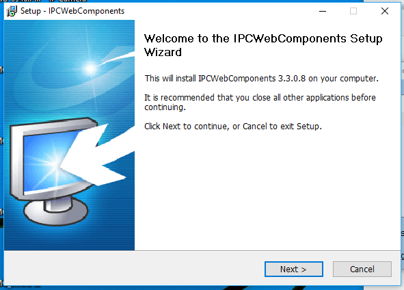 Tryk på Open og installer det nødvendige plugin IPCWebComponents, når du bliver bedt om det
