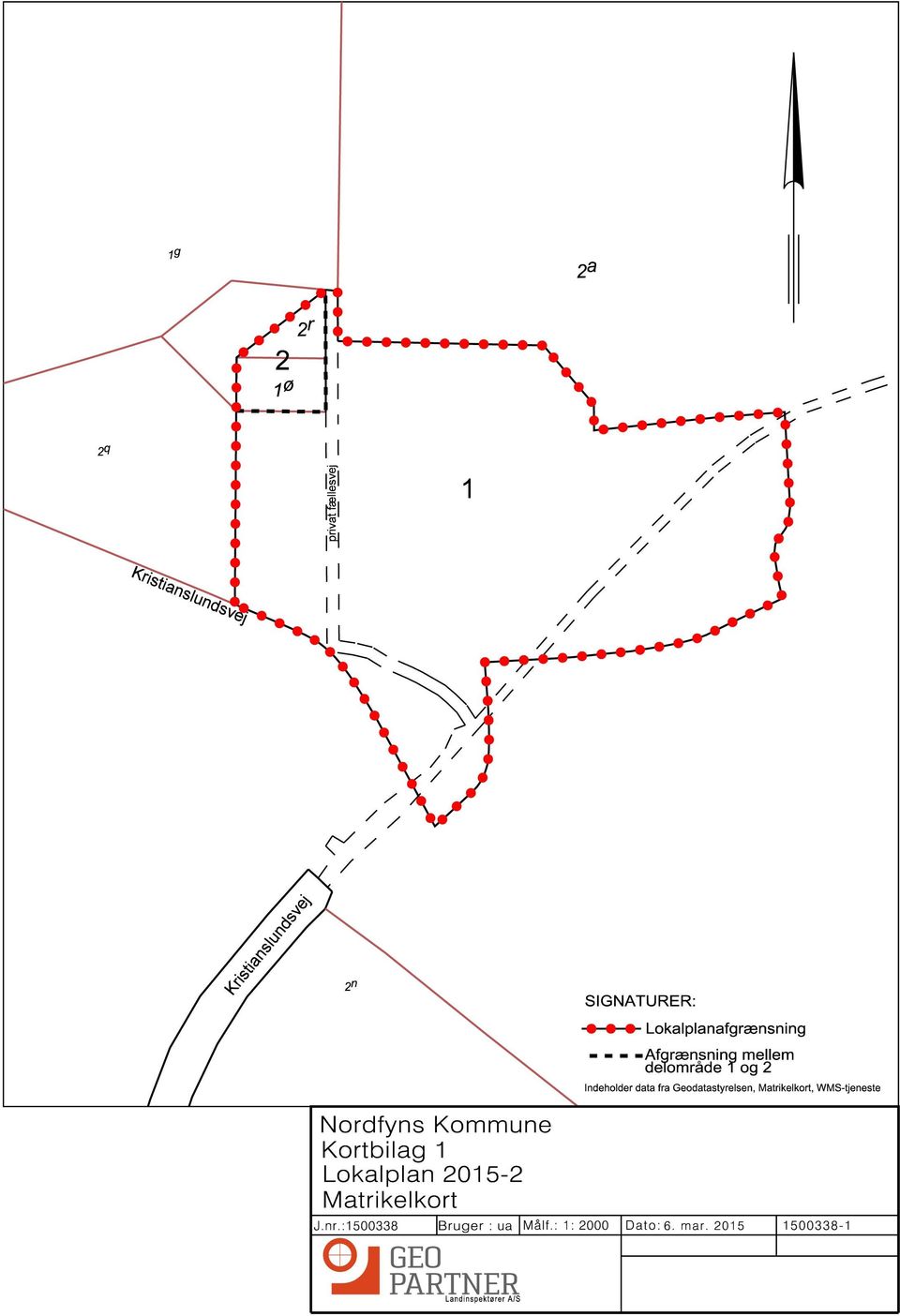 Geodatastyrelsen, Matrikelkort, WMS-tjeneste Nordfyns Kommune Kortbilag 1 Lokalplan