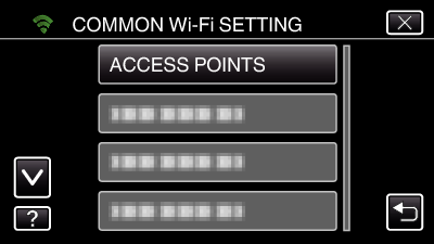 Sådan bruges Wi-Fi ved at skabe en QR-kode 6 Tryk EXECUTE. 0 Top-menuen kommer til syne. 2 Tryk på Wi-Fi (Q)-ikonet. Læs en QR-kode. 1 Læs en QR-kode. 3 Tryk på 1 på det højre afsnit af skærmen.