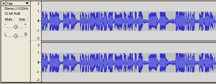 For at lave de 2 spor om til hver sin del af et stereospor, vælges som vist her: Nu kobles lyden sammen til et stereospor! Normaliser Skal man bruge flere lydfiler i f.eks.