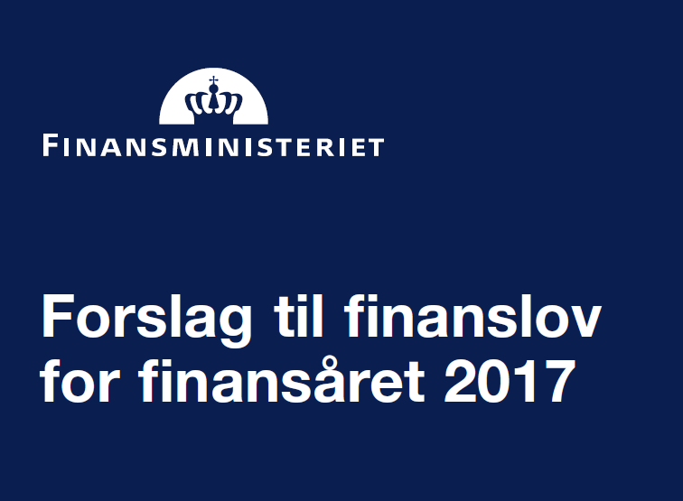 Forslag til finanslov 2017 Der er i forslaget afsat 15 mill. kr.