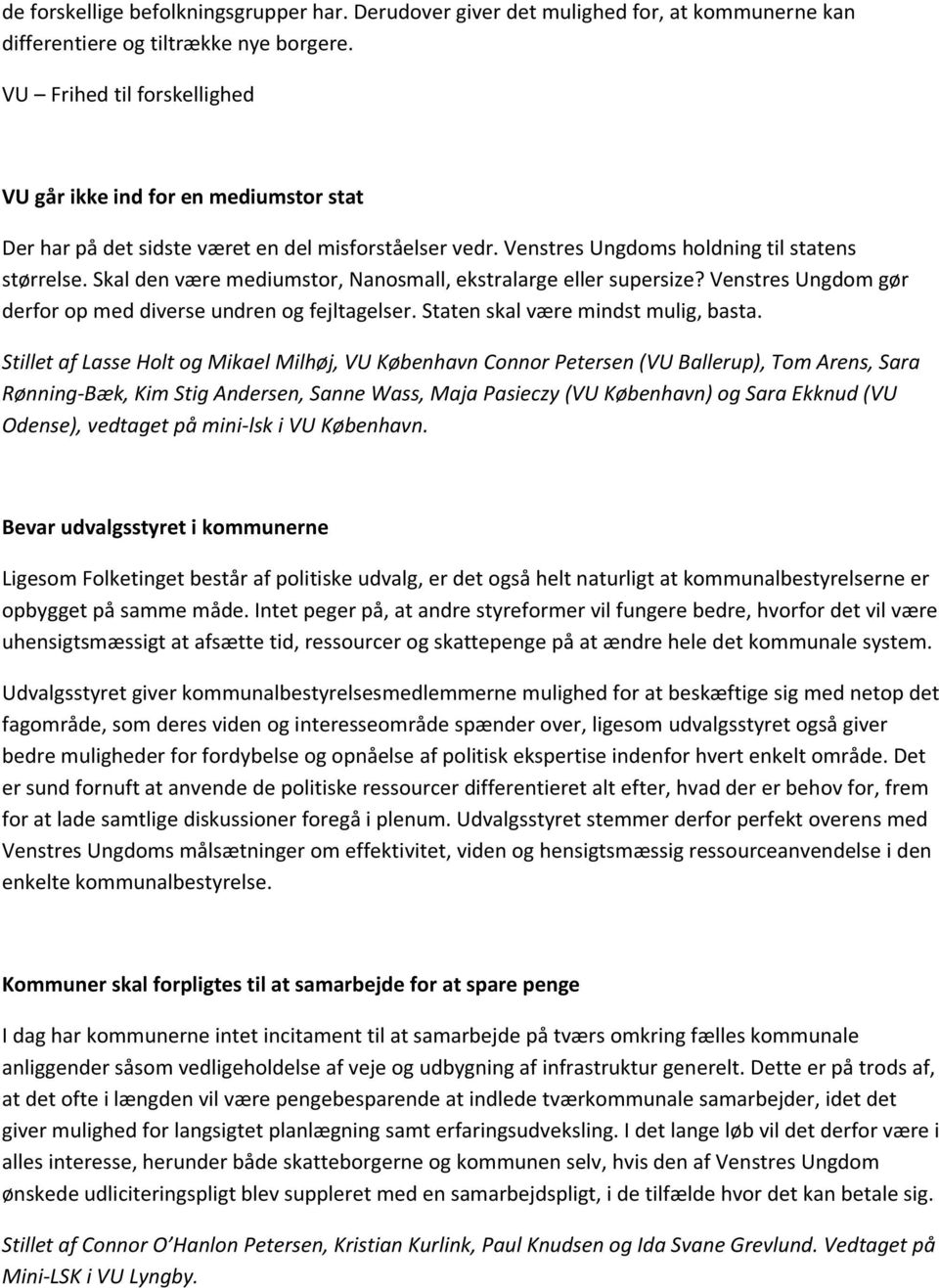 Vedtaget på Venstres Ungdoms landsstævne i Aalborg d september PDF ...