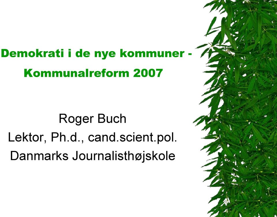 Buch Lektor, Ph.d., cand.