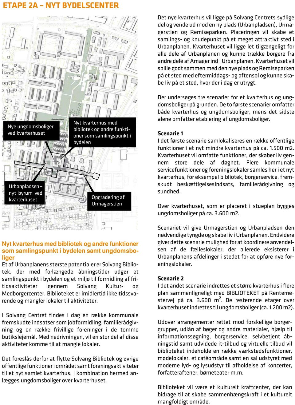 Kvarterhuset vil ligge let tilgængeligt for alle dele af Urbanplanen og kunne trække borgere fra andre dele af Amager ind i Urbanplanen.