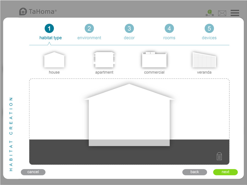 Konfiguration af grænsefladen (4/4) 2. Tilpasning af hjemmet: Du har nu registreret dine enheder.