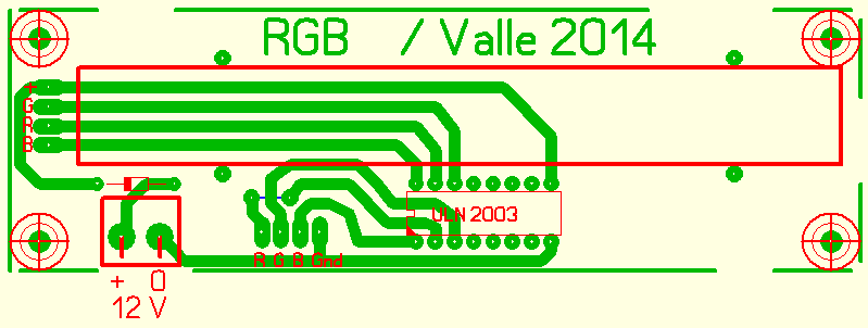 Undersøg programmet og test det. RGB-Kit: Brug en RGB-kit. De kan bruges til eksperimenter med Røde, Grønne og Blå lysdioder. J Lysdiode-stripséne skal forsynes med 12 Volt. Brug fx en netadapter.