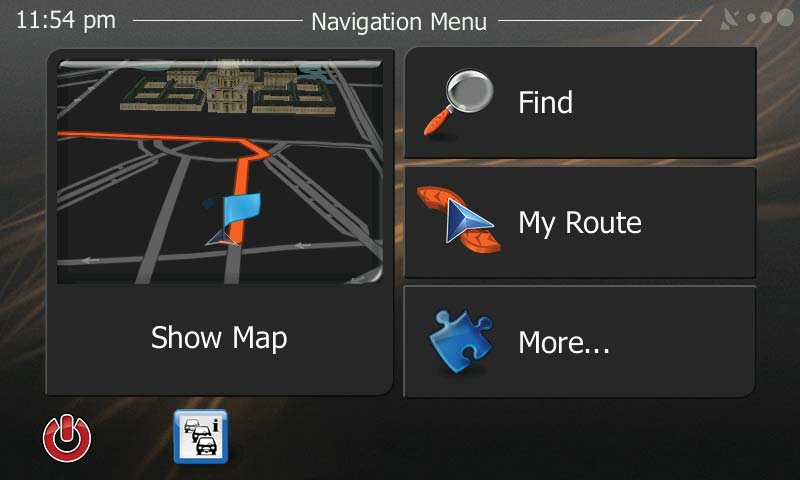 com for fl ere detaljer.. Start af igo Navigation Scroll til navigation ikonet på Adaptiv startskærmen.
