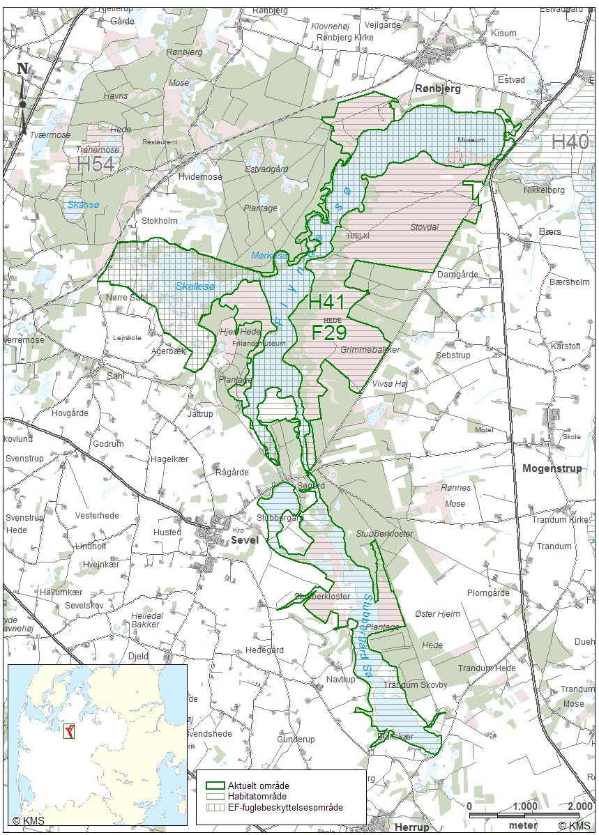 Bilag 1. Kort over Natura 2000-områdets placering og afgrænsning Natura 2000-områdets afgrænsning.