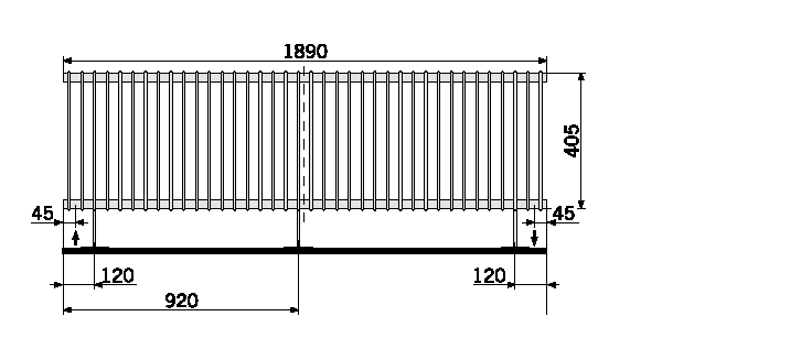 R-sign RX R-sign RX Montage: Placeringseksempel af gulvfødder: R-sign RX 1040/50-38 Tilslutning Modsat side, nedadvendt (68) Byggelængde 1890 mm (se byggelængder) 1.