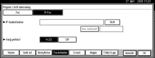 Registrering af adresser og brugere for fax-/scanner-funktioner 5 Se S.75 Sletning af et registreret navn for at slette et navn fuldstændigt. A Tryk på {Brugerfunktioner/Tæller}- tasten.