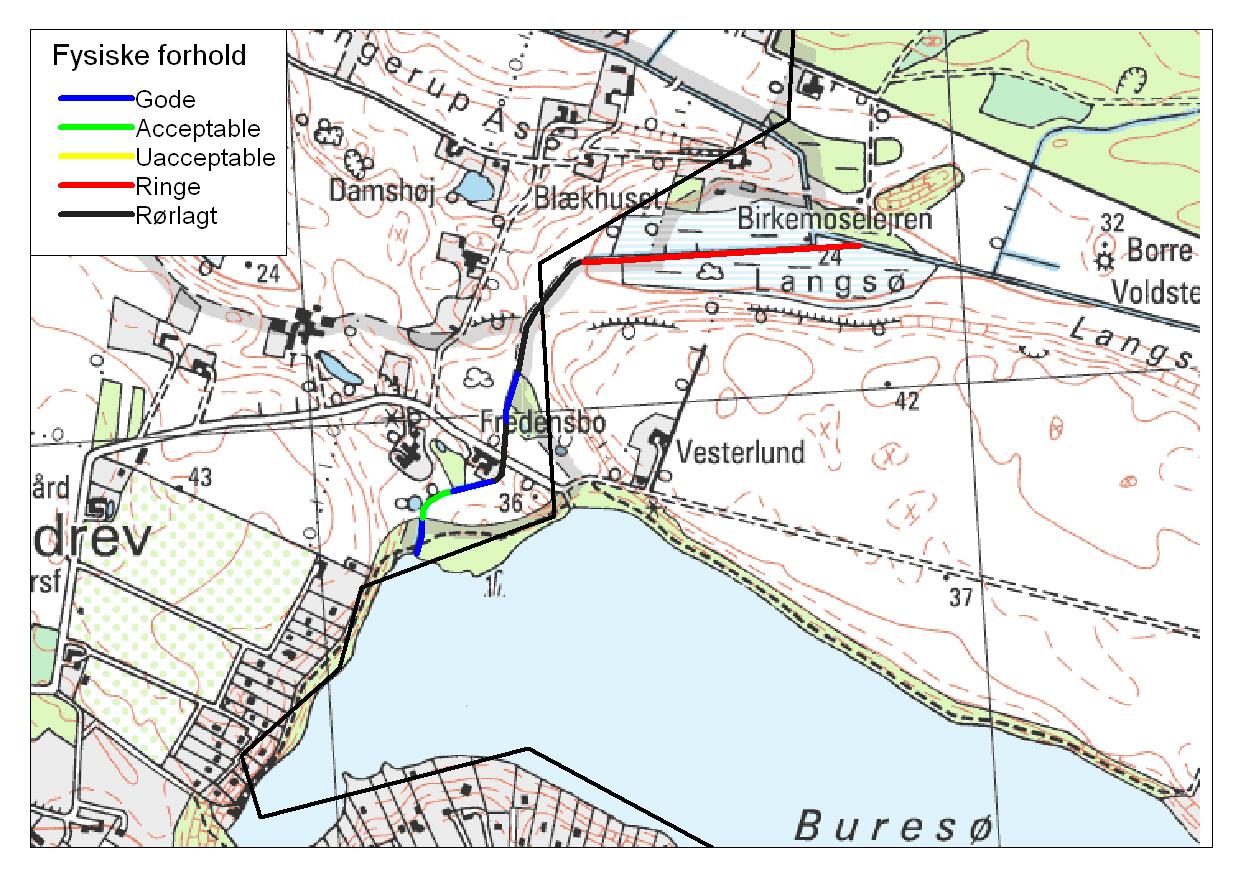4.3 Buresø Rende Buresø Renden fødes af afløbet fra Buresø. Vandløbet er skiftevis rørlagt og åbent og løber ud i Græse Å efter et længere kanalagtigt stræk.