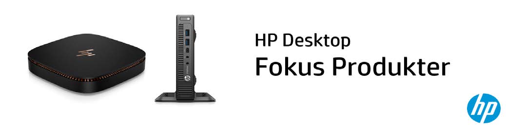 HP Desktop December 2016 Y4U41EA Månedens Hotte Pris - Slice G1/USFF FPR Chassis/ 5-6500T/8GB/SSD 256GBTLC/W10p64/3yw/Wrless Kbd & mouse/no mouse/base Top Cover/Intel 8260 AC 2x2 BT Vpro kr. 5.300 kr.