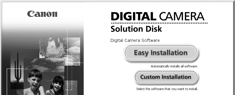 Brug af softwaren på Windows-platformen Forberedelse 12 3 Sæt cd-rom'en Canon Digital Camera Solution Disk.
