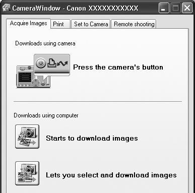 Brug af softwaren på Windowsplatformen Grundlæggende procedurer 16 I dette kapitel beskrives, hvordan du bruger ZoomBrowser EX til at overføre kameraets billeder til computeren og udskrive dem.