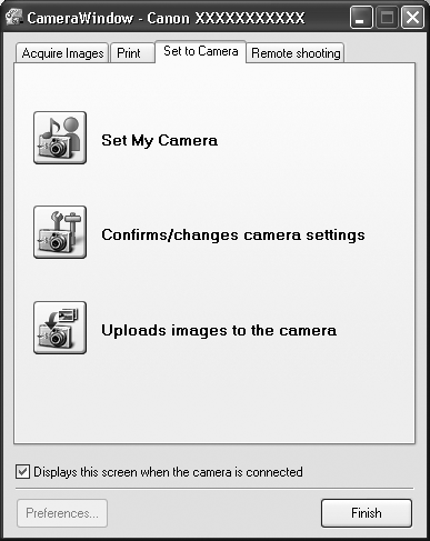 Brug af softwaren på Windows-platformen Avancerede teknikker 39 Tilpasning af kameraet med [My Camera Settings/Indstillinger for Dette kamera] Denne funktion er muligvis ikke tilgængelig på alle