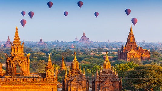 De næste to hele dage skal I på oplevelse i imponerende Bagan, som var den første hovedstad i Myanmar. Her finder I pagoder og templer så langt øjet rækker, et helt utroligt syn.