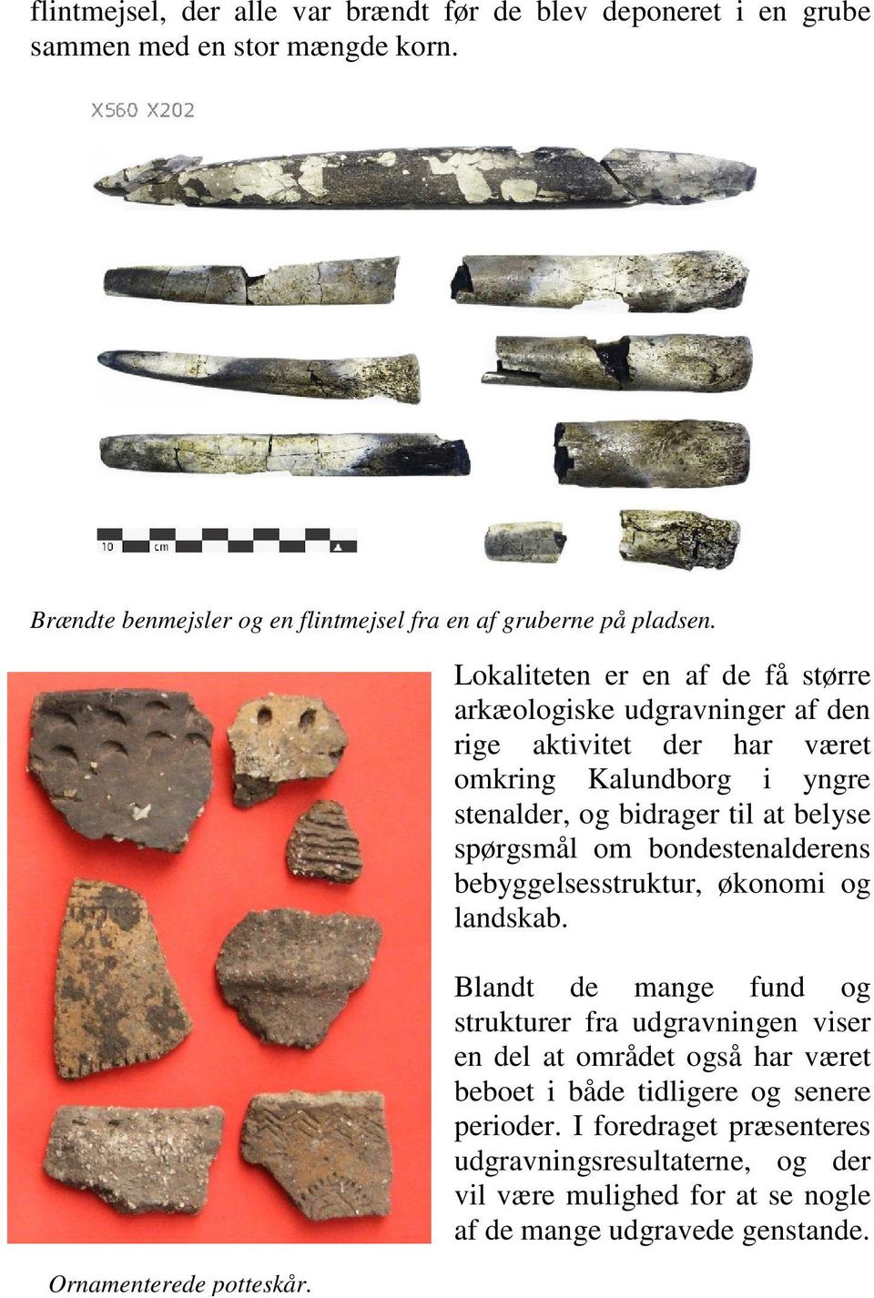 Lokaliteten er en af de få større arkæologiske udgravninger af den rige aktivitet der har været omkring Kalundborg i yngre stenalder, og bidrager til at belyse spørgsmål