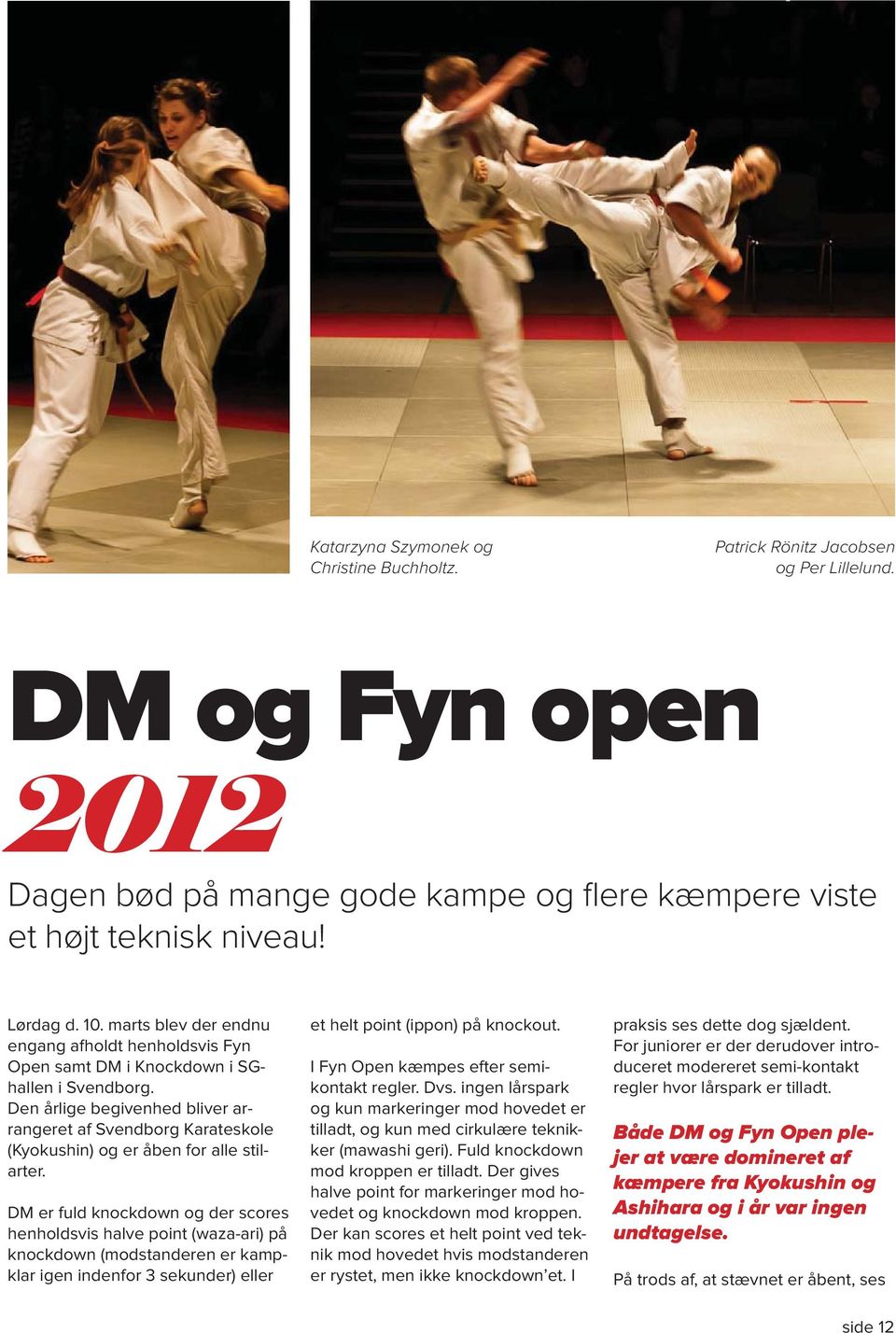 Den årlige begivenhed bliver arrangeret af Svendborg Karateskole (Kyokushin) og er åben for alle stilarter.