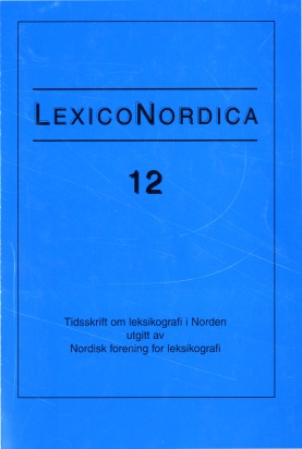 LexicoNordica Titel: Forfatter: Om elektroniske ordbøger til brug for mennesker Anna Braasch Kilde: LexicoNordica 12, 2005, s. 55-69 URL: http://ojs.statsbiblioteket.dk/index.