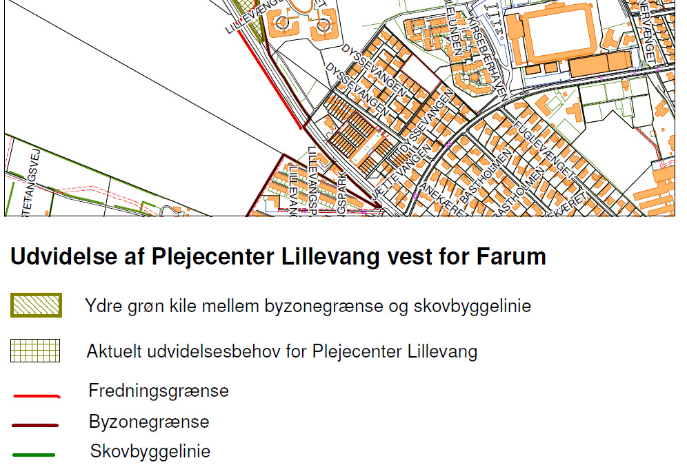 BILAG Figur 1. Beliggenhed for Lillevang Plejecenter samt udvidelsen mod vest.