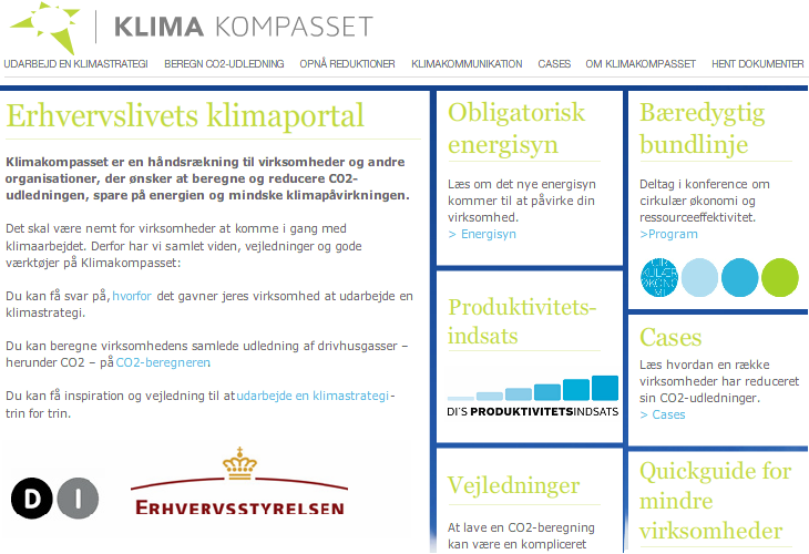 DI Energi Klimakompasset og ressourceproduktivitet 30. okt. 14 Hvad er Klimakompasset.dk?