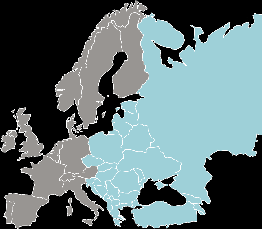 Østeuropa og Rusland Fremgang i