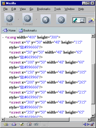Vi kan nu transformere SVG dokumentet til VML med dette stylesheet: <?xml version="1.0"?> <xsl:stylesheet version="1.0" xmlns:xsl="http://www.w3.