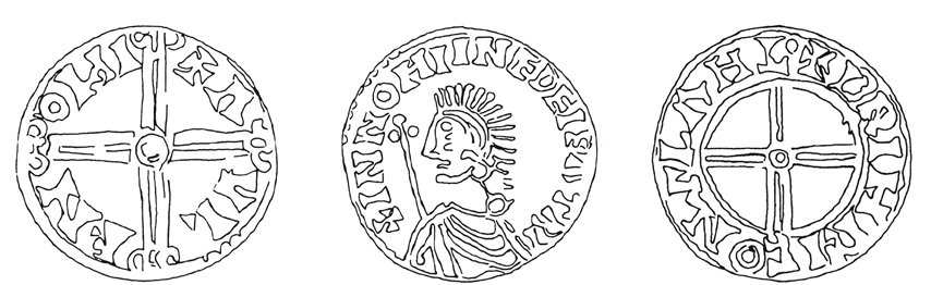 FP 9135.1 Fælles forside Hauberg 39 udmøntninger. Stempelstudier kan for eksempel også bruges til datering af mønttyper og skattefund samt til kulturhistoriske tolkninger (fig.8).