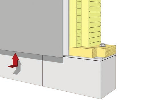 Ventilation Alle Cembrit produkter skal monteres, så der er ventilation bag pladerne. Ved facadeplader skal der minimum være mm lodret luftspalte bag pladerne.
