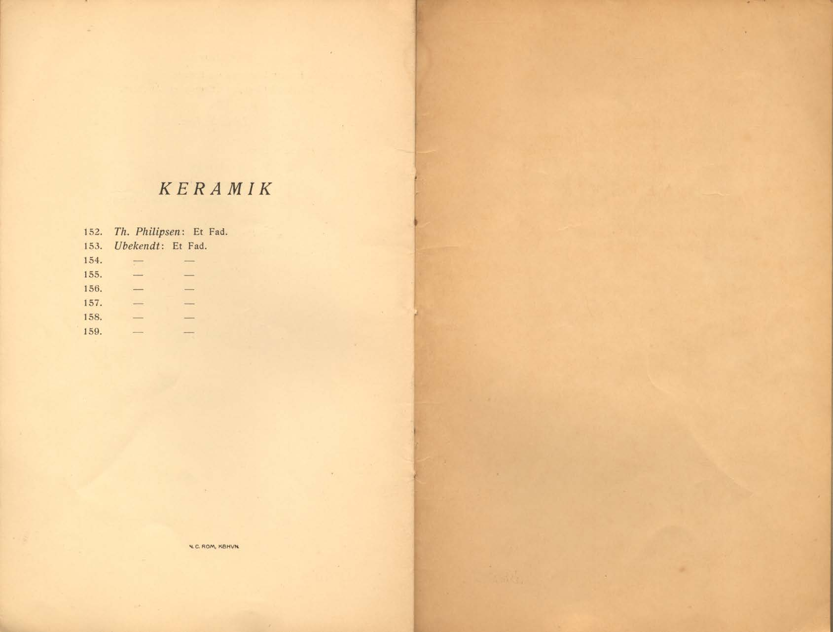 KERAMIK 152. Th. Philipsen: Et Fad. 153.