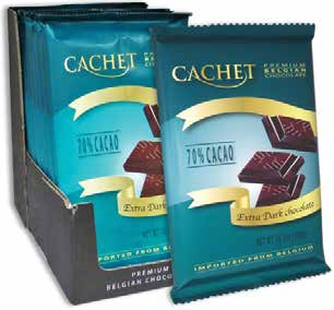 Cachet Milk, White & Dark assortment 200 gr. Vrn: 469051 Cachet Caramel chocolates assortment 190 gr. Vrn: 469052 Cachet Extra Dark assortment 200 gr.