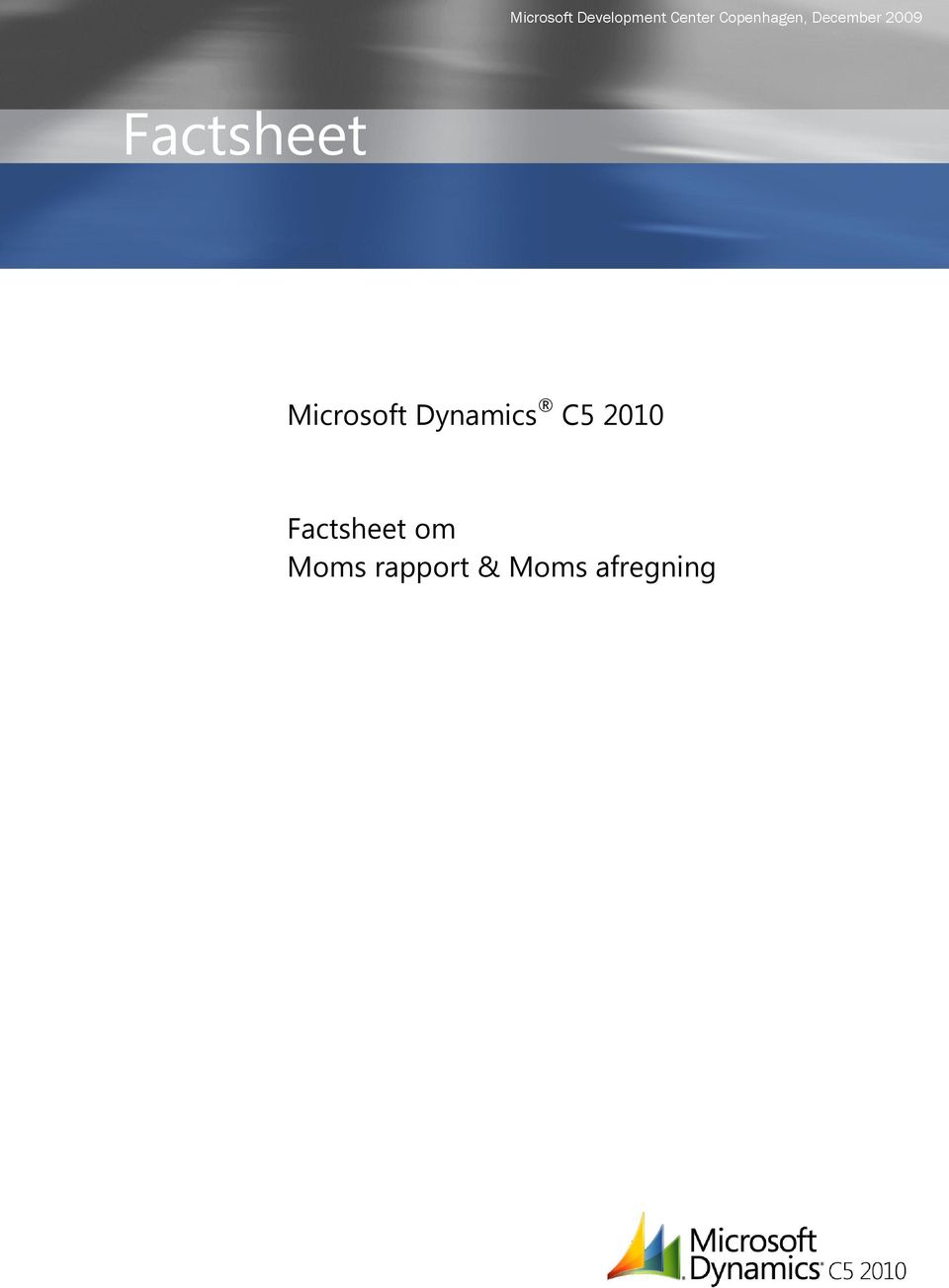 Factsheet Microsoft Dynamics C5