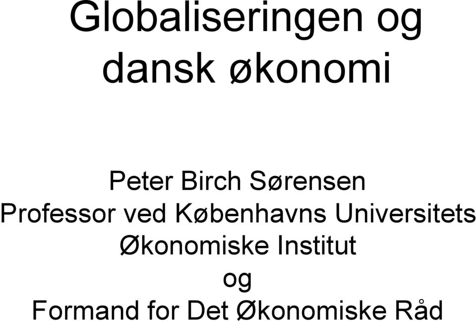 Københavns Universitets Økonomiske