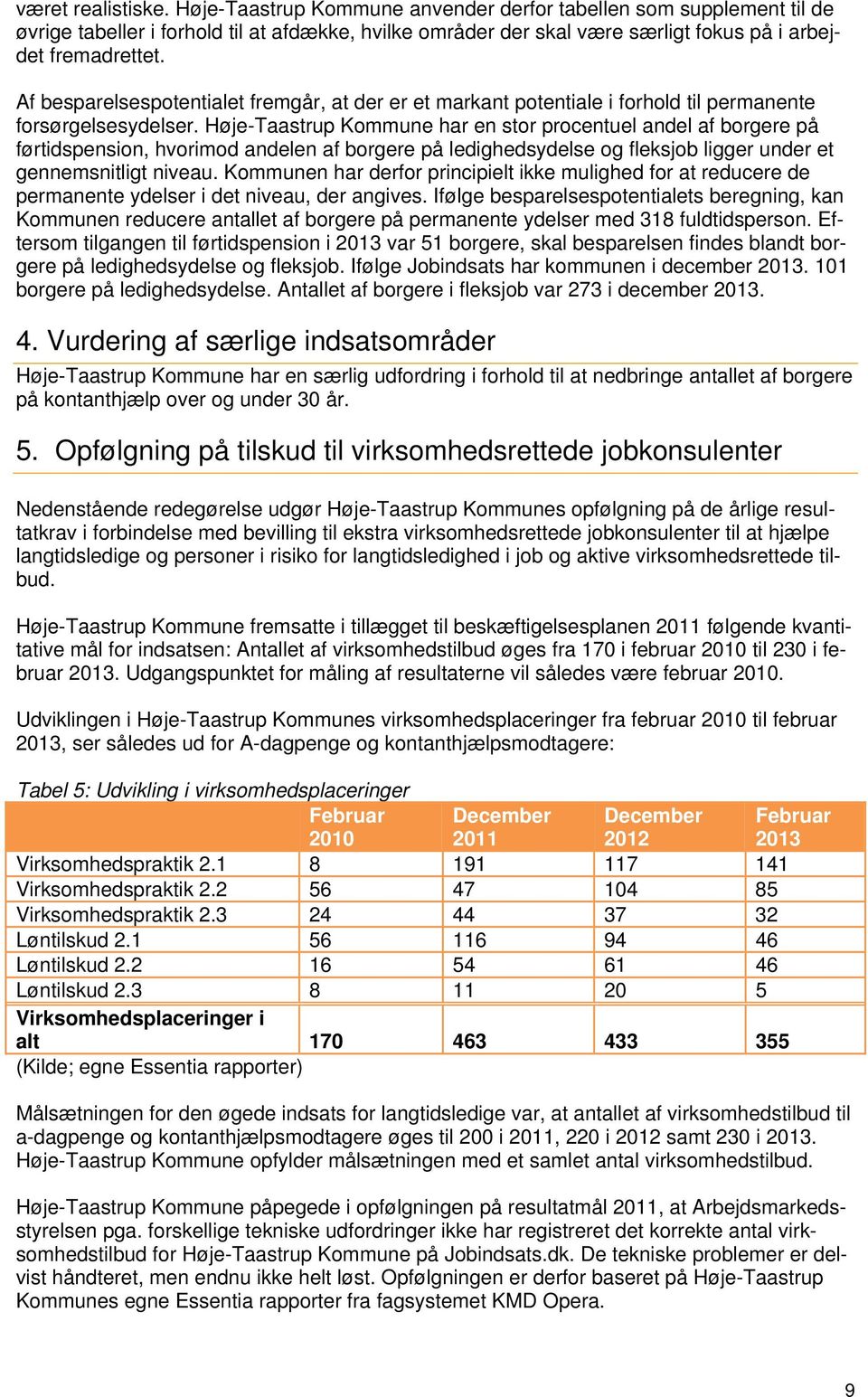 Høje-Taastrup Kommune har en stor procentuel andel af borgere på førtidspension, hvorimod andelen af borgere på ledighedsydelse og fleksjob ligger under et gennemsnitligt niveau.
