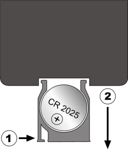 Betjening af den digitale fotoramme Batteri Der sidder et litiumbatteri af type CR 2025, 3 V, i fjernbetjeningen.