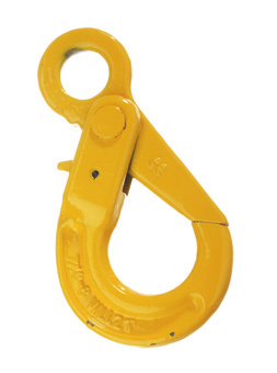 Klasse 8 Gulmalet Sikkerhedskrog m/øje Grade80 Yellow Painted Self Locking Hook w/eye Varenr./Article No. Dim Øje Eye Åbning Opening K8ØJESIK78/2.00T 7/8mm 25mm 25mm 34mm 0.800 2.000kg. K8ØJESIK10/3.