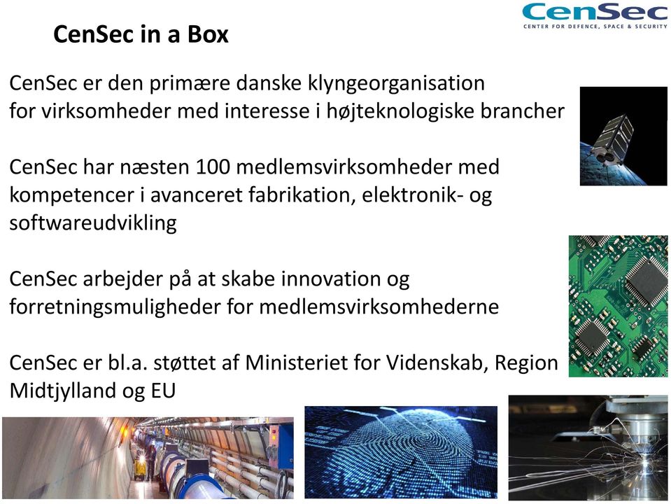 fabrikation, elektronik lk kog softwareudvikling CenSec arbejder på at skabe innovation og
