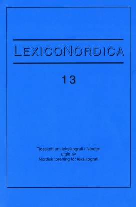 LexicoNordica Titel: Forfatter: Bemærkninger til Loránd-Levente Pálfi og Johnny Lindholms artikel Et nyt leksikon om nordisk mytologi Finn Stefánsson Kilde: LexicoNordica 13, 2006, s.