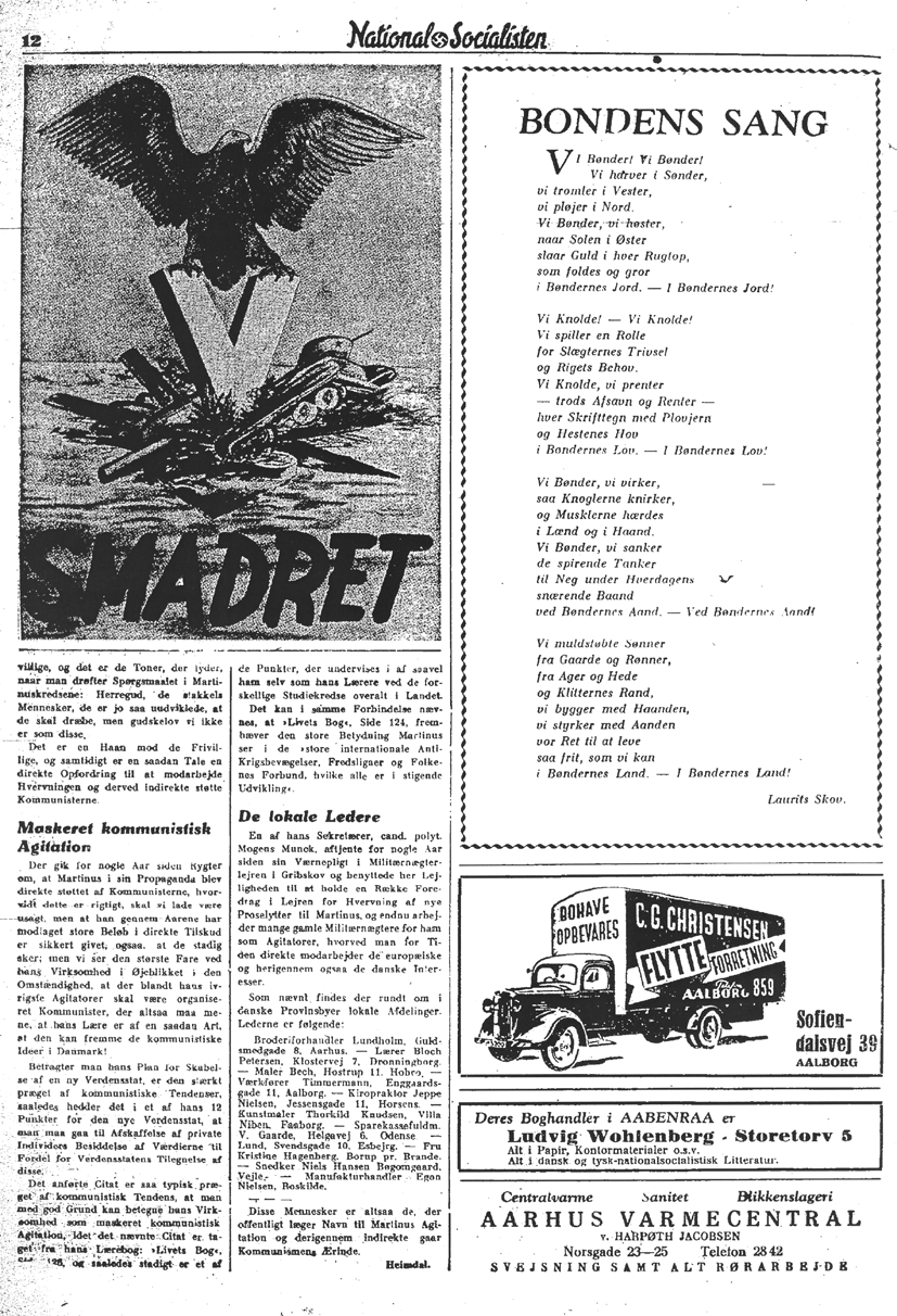 2 6.1 - Forsiden af National Socialisten den 28. august 1941. - e 6.2 - Side 11 hvor man begynder artiklen om Martinus.