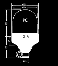 XENON- BLITZLYGTER, ROTORLYGTER / XENON FLASHING LAMPS, ROTATING BEACONS Xenon- blitzlygte, Xenon flashing beacon CE Elektronisk kredsløb med xenon-rør. Udført i kunststof med sort sokkel.
