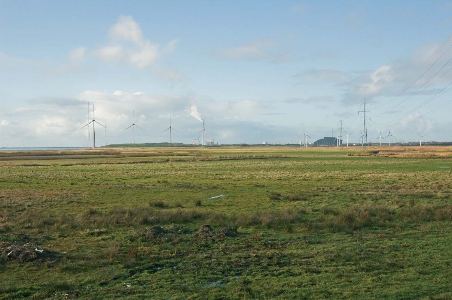 Hovedforslag Eks. 1, 4 stk. vindmøller, totalhøjde 200 meter.