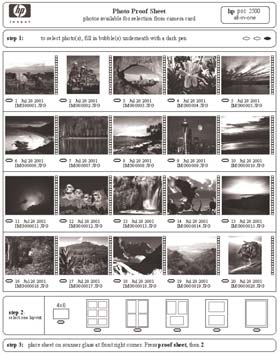 Kapitel 6 Udskriftstiden for et fotoindeks kan variere meget, alt efter hvor mange billeder, der ligger på hukommelseskortet. 3 Hvis der er flere end 20 billeder på kortet, vises menuen Vælg fotos.
