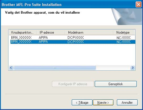 Trin 2 Installering af driveren og softwaren Windows 9 Cd-rom-hovedmenuen vises. Klik på Installer MFL-Pro Suite.