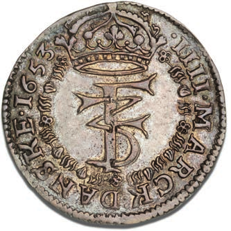 kongens monogram 1,600 12,000 17 VF-F 1+-1 4 mark / krone