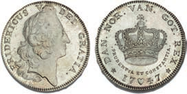 116 EF 01 3 krone u. år (1746), H 28, Dav. 1297, ex.