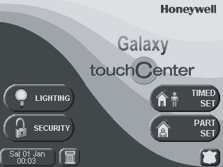 TouchCer MK7-emuleringstast Alarmknap TouchCer er et betjeningspanel med LCD Touch-skærm og brugervenlige skærminstruktioner. Følgende funktioner er tilgængelige: Tydelige og brugervenlige menuer.