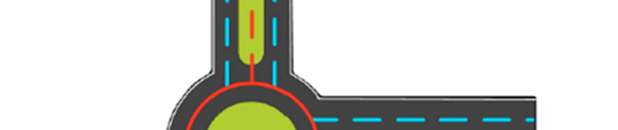 I den viste figur (figur 9) tilhører dele af rundkørslen både den røde og den grønne vej. Hvor en lænke tilhører flere veje, er en af disse veje udnævnt til den primære ejer af lænken. 3.5.