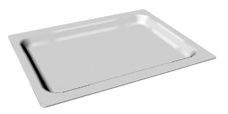 Ovntilbehør (afhænger af modellen) Glasbakke beregnet til bageforme, men som også kan bruges som serveringsfad.